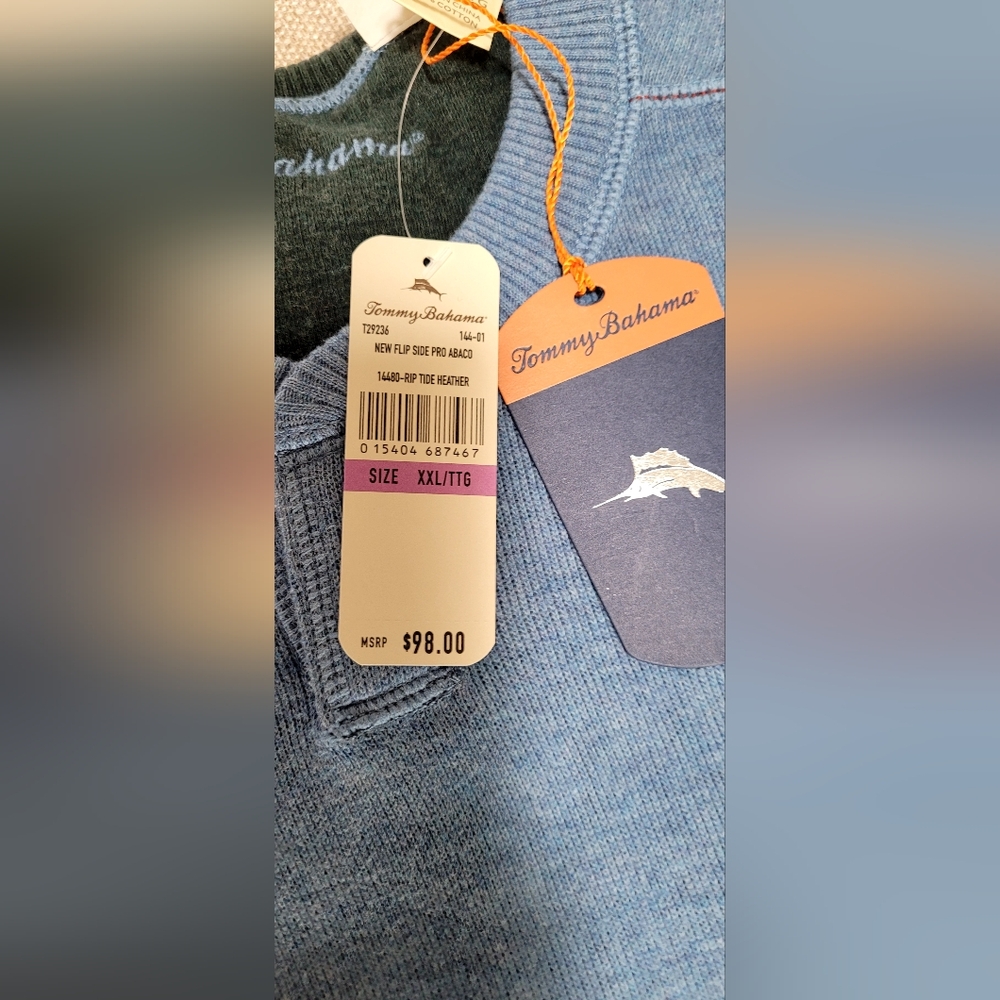 Tommy Bahama New Flipside Pro Abaco Sweater, XXL